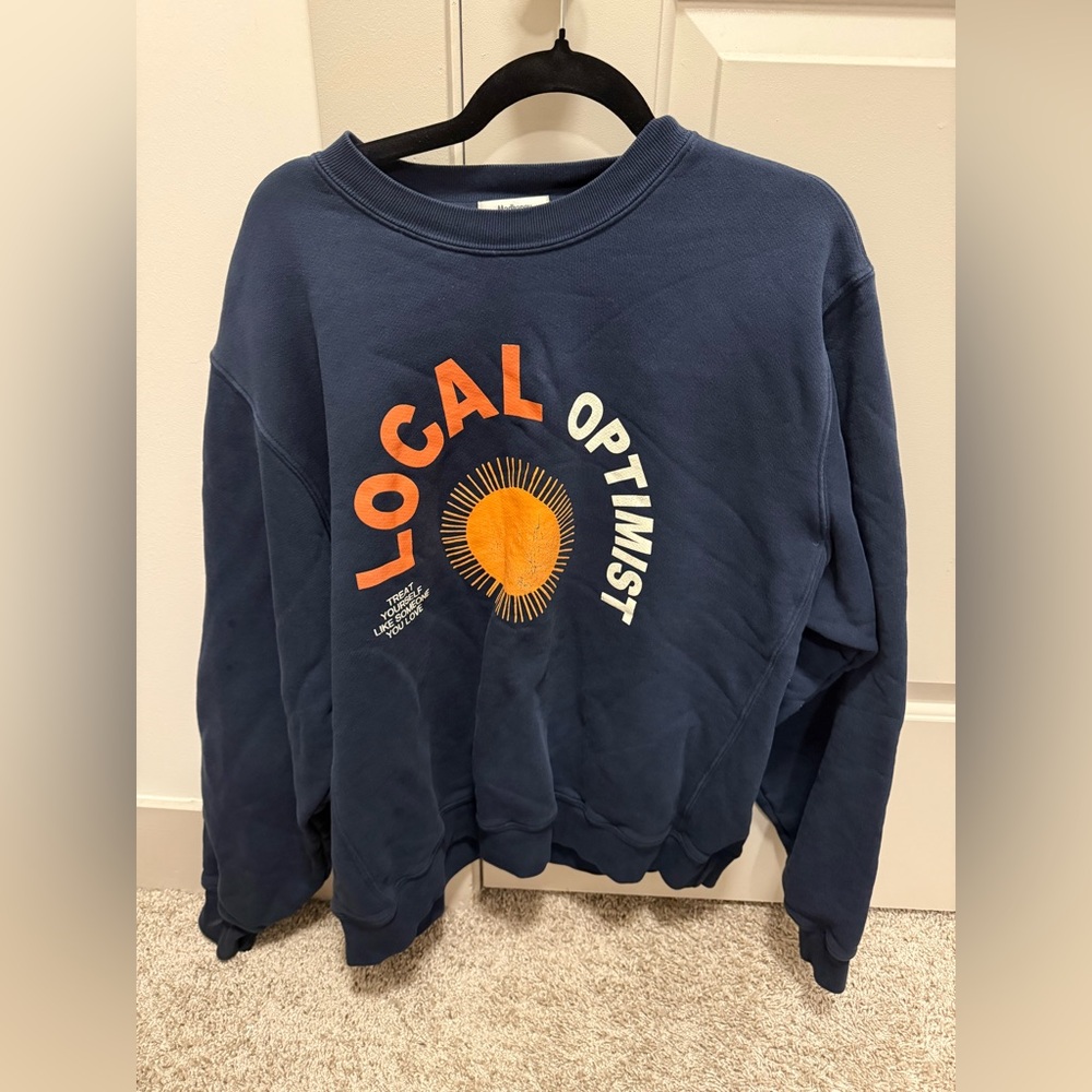 Mad Happy Local Optimist X-Large Blue Sweatshirt. 💙⚡️